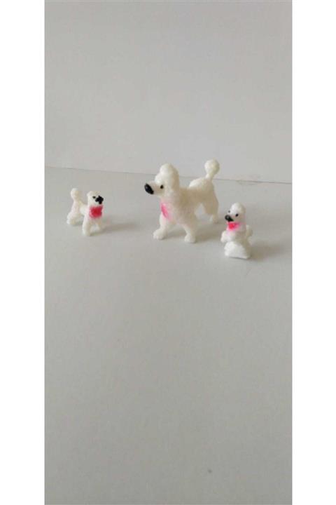 DALKIR GIDA Kaniş Köpek Oyuncak Set Doğum Günü Pasta Süsü - 3 Parça