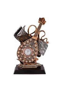 Lucky Art Taşlı Violin Saat 26 Cm