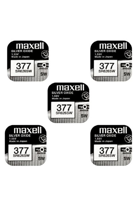 Maxell 377 Sr626sw 1.55v Saat Pili 5 Adet %100 Orijinal 5 Adet