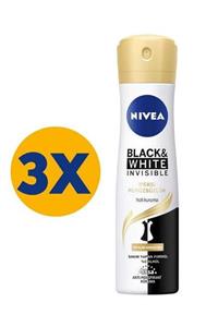 Nivea Black & White Ipeksi Pürüzsüzlük Sprey 150 ml X 3