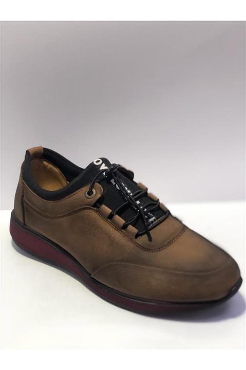 Şenkardeşler Erkek Kahve Spot Lastikli Ayakkabı