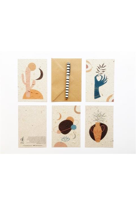 Gökçe'nin Bahçesi Ek Beni Tohumlu Kartpostal 4lü Paket Astro