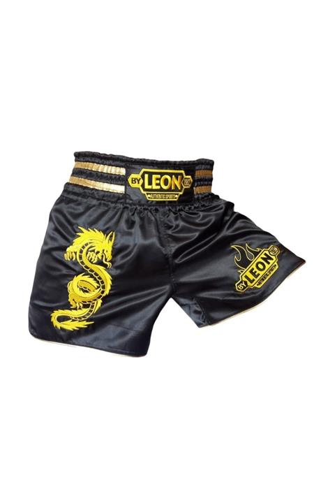 By Leon 1982 Leon Dragon Muay Thai Ve Kick Boks Şortu Siyah
