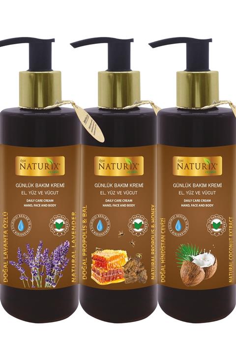 Ilgaz Naturix Organix Doğal Propolis & Bal Özlü - Lavanta - Hindistan Cevizi 250 ml Nemlendirici El - Yüz - Vücut Kremi