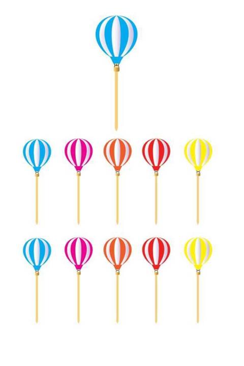 Big Party Uçan Balon Temalı Parti Kürdanı 10'lu