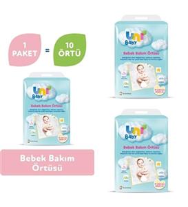 Uni Baby Bebek Bakım Örtüsü 10'lu 3 Paket