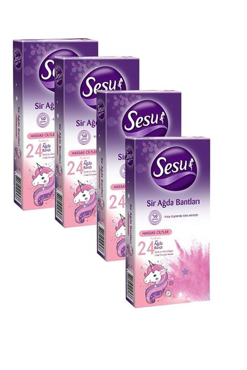 Sesu Ağda Bandı 24'lü Hassas Cilt X4 Adet