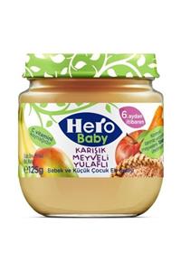 Hero Baby 6 Adet Karışık Meyveli Yulaflı Kavanoz Bebek Maması 125gr