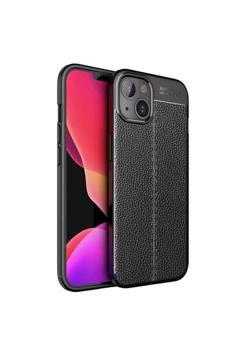 Activist Iphone 13 Mini Uyumlu Dikişli Deri Silikon Kapak