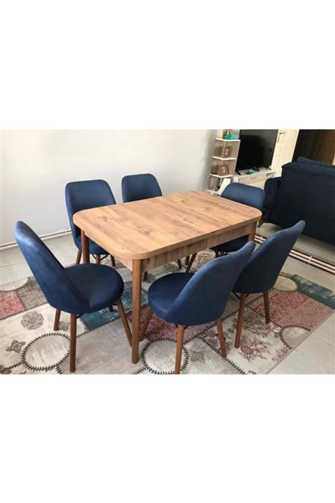 ERKAN GRUP MOBİLYA Modern Ahşap Masa Takımı (açılır)