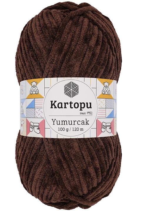 Kartopu Yumurcak Kadife Ip Kahverengi K818 Ve 1 Adet Ilmek Işaretleyici