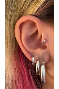 Markiz Takı Gri Kalın Halka Tragus Piercing 6mm