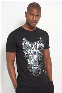 New Balance Erkek T-Shirt - NB Wolf Tee - V-MTT902-BK