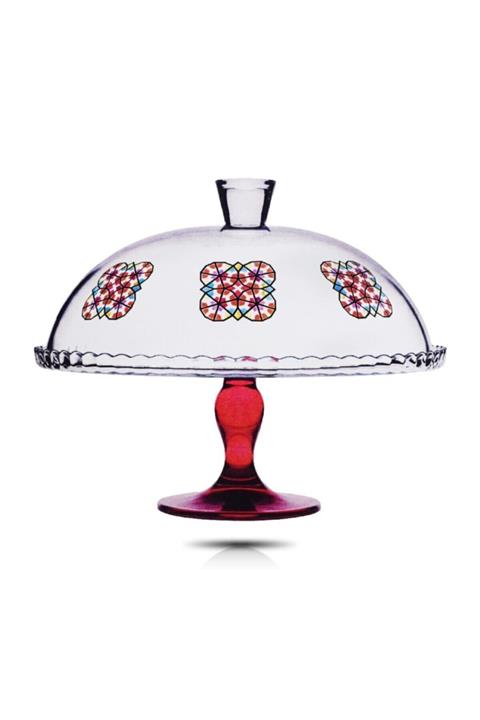 Paşabahçe Mosaic Ayaklı Kapaklı Kek Servis Tabağı - 95200