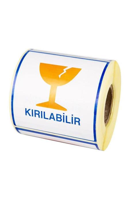 E DERİN AMBALAJ 4 Adet Kırılabilir Ibareli Etiket 135x100 250 Sarım