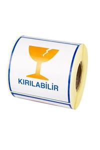 E DERİN AMBALAJ 4 Adet Kırılabilir Ibareli Etiket 135x100 250 Sarım