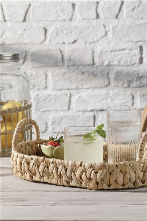 English Home Lukas Hasır Tepsi 35x23 Cm Kahve