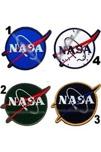 Sim Nakış Nasa Logo Nakış Işleme Arma Patch Peç 8×6,5 Cm 4 Adet