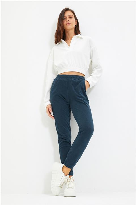 TRENDYOLMİLLA Lacivert Basic Jogger Örme Eşofman Altı TWOAW22EA0314