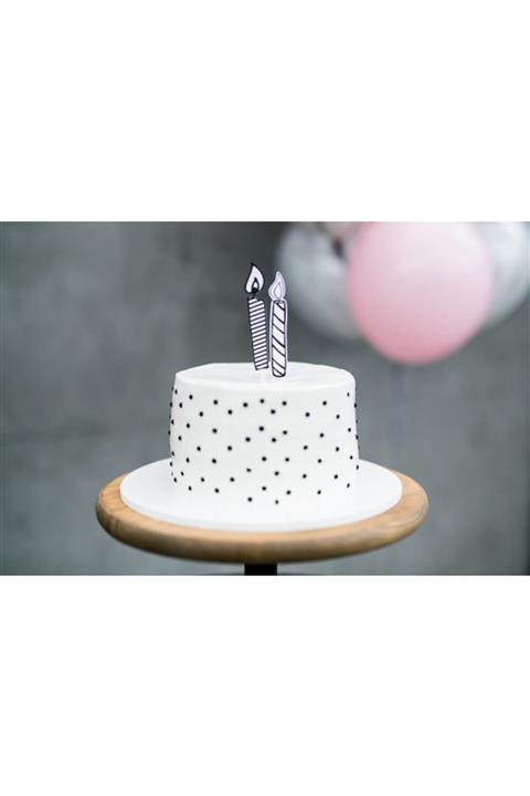 Colorofstory 2 Adet Mum Tasarım Pasta Dekoru