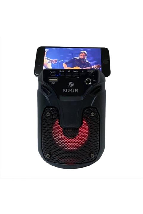 POLYGOLD Bluetooth Hoparlör Fm Radyolu Standlı Led Işıklı Wireless Speaker Ses Bombası 3 Inç Usb Tf Card