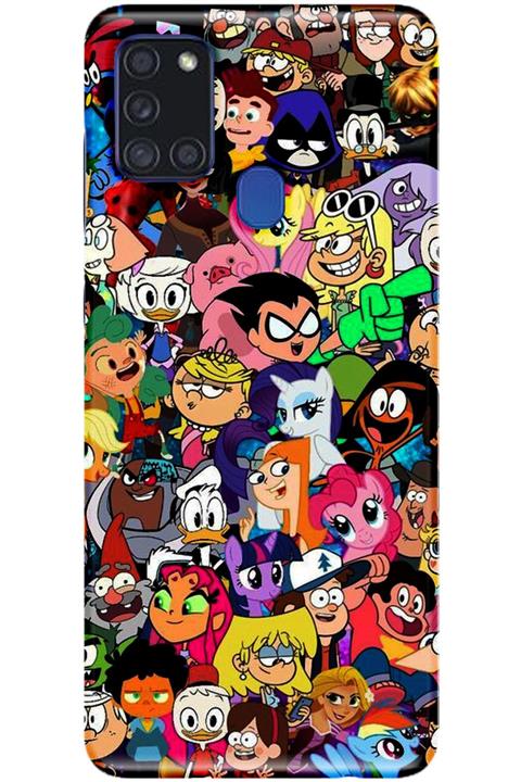 Samsung Galaxy A21s Uyumlu  Kılıf Silikon Baskılı Desenli Arka Kapak