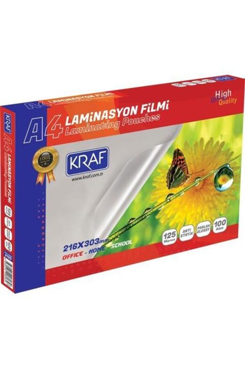 KRAF Lamınasyon Fılmı A4 125mıc 100 Lu (2124)
