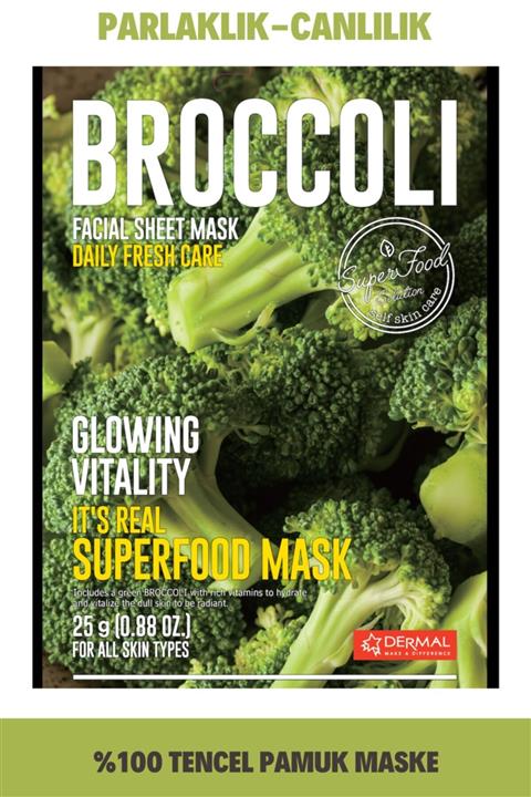 Dermal Its Real Superfood Brokoli Aydınlatıcı Yüz Maskesi