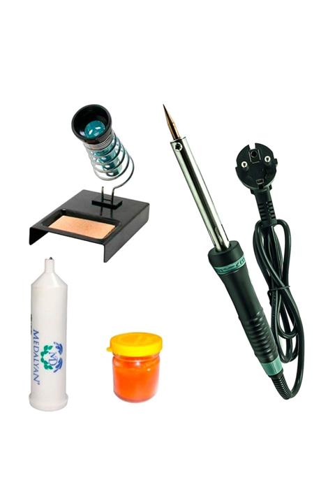 Anadolu Strong Kalem Havya 80w Lehim Makinası Ve Lehim Standı Pasta Seti Lehim Havya Makinası