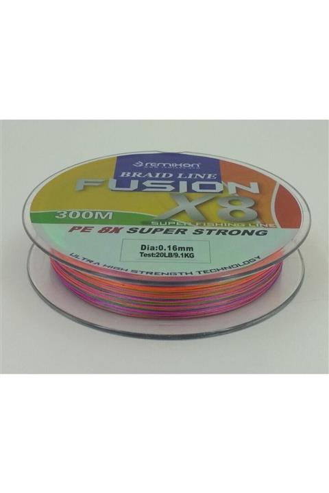 Remixon Fusion X8 Multi Color Ip Misina 300m 0.16mm Çok Renkli