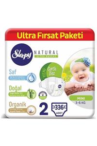 Sleepy Natural Bebek Bezi 2 Numara Mini Ultra Fırsat Paketi 336 Adet