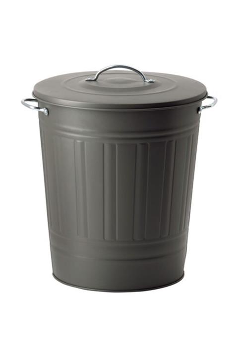 Hopdiye Gri Knodd Çöp Kutusu 40 litre Çelik