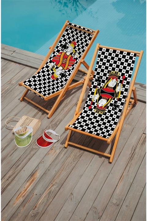 Adawall Poker Girl Katlanabilir Şezlong