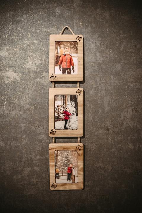 UTKU HEDİYE EVİ 3 Lü Ahşap Çerçeve