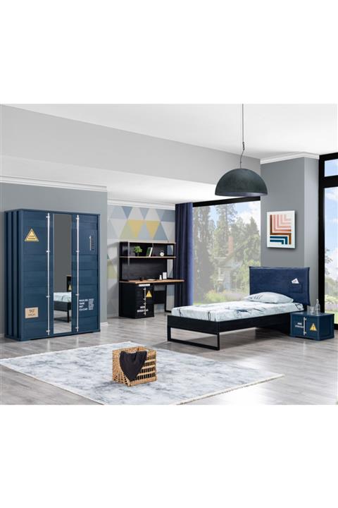 Setay Grand Genç Odası Takımı, Karyola - Komodin - Dolap - Çalışma Masası