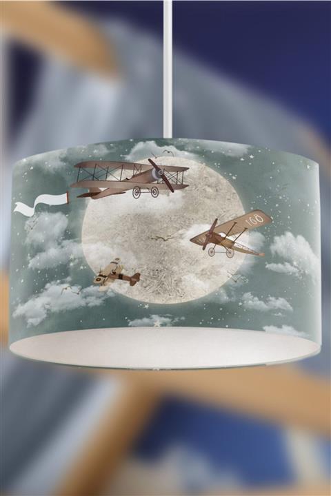 Rivaİstanbul Uçaklar ve Dolunay Çocuk Sarkıt Avize