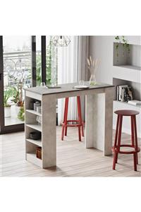 Robin Home Bar Masası Mutfak Masası Yemek Masası Beton-taş St1-gt
