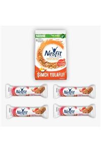 Nestle Nesfit Karışık Meyveli Kahvaltılık Gevrek 400 Gr + Nesfit Çilekli Bar 24 Gr 4'lü