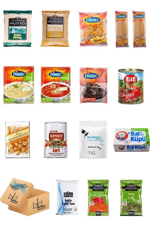 Blueden Yardım Hediye Kumanya Paketi 16 Parça 126 Nolu Paket