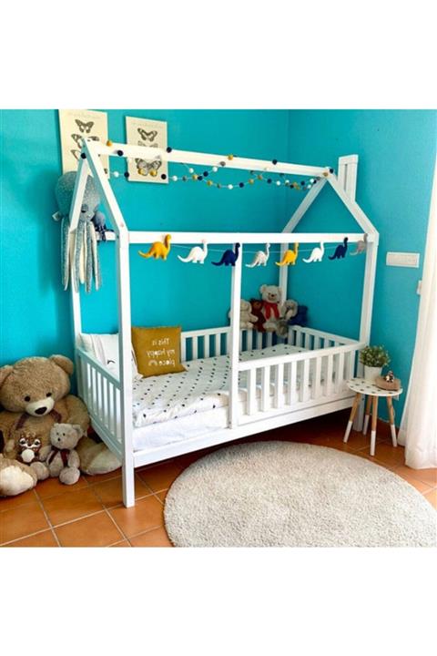 Baby Kinder Wh. Lovely Ahşap Montessori Bebek Ve Çocuk Oyun Evi Ve Karyolası