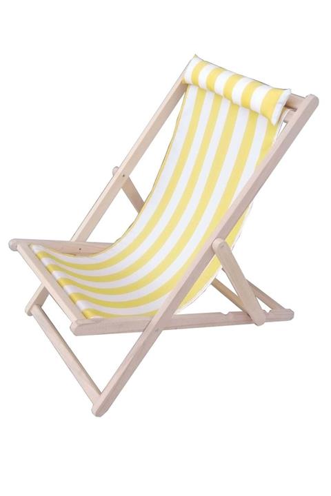 Damla Toys Bahçe Teras Plaj Katlanabilir Ahşap Şezlong