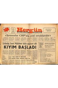 Gökçe Koleksiyon Hergün Gazetesi 24 Haziran 1977 - Üstündağ Genel Müdürlerin Bütün Yetkilerini Aldı Gz66311