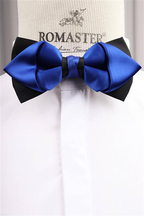 ROMASTER Lacivert Siyah Renk Düz Erkek Papyon