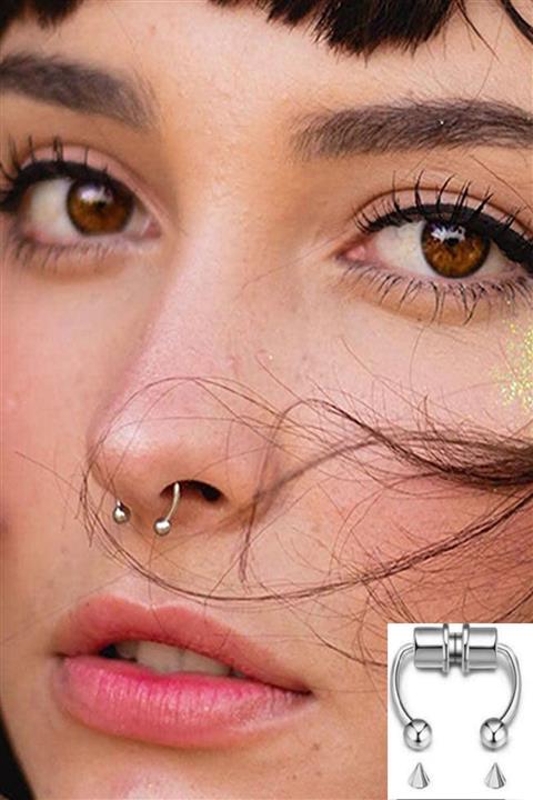 NARKİSSOS Fake Septum Piercing Cerrahi Çelik Mıknatıslı