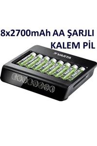 Varta 8 Adet Şarjlı 2700mah Aa Kalem Pil+ Lcd Multi Plus 8li Aa/aaa Pil Şarj Cihazı