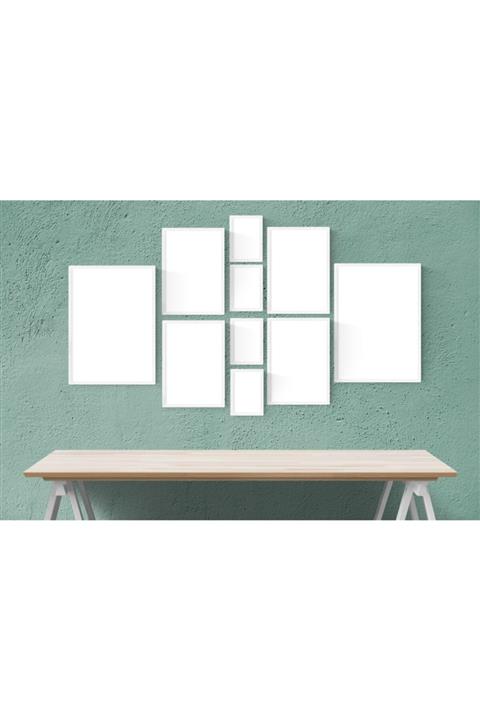 YED Frame Farklı Ebatlarda Resim Çerçeve Seti - Beyaz