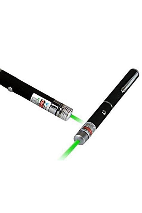 Rozia Kalem Lazer Yeşil Işıklı + 2 Adet Aaa Ince Kalem Pil