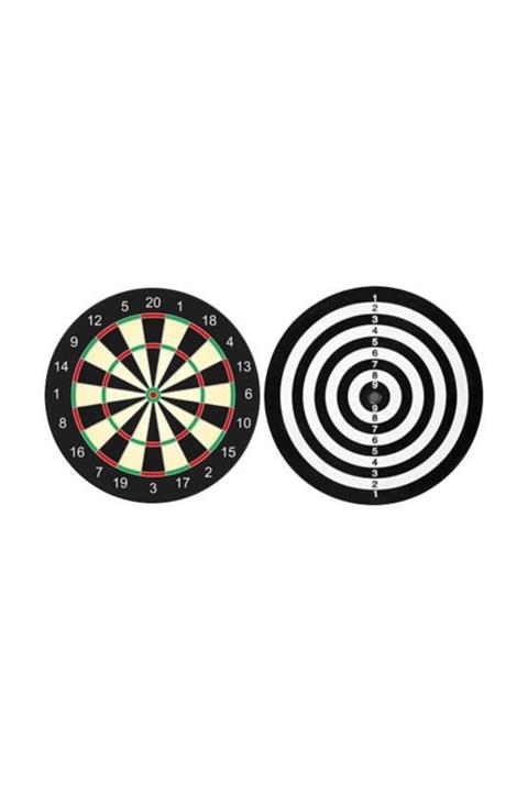 FırsatYeri Dart Seti 28cm Çift Taraflı Dart Tahtası Dart Okları 4 Adet Ok