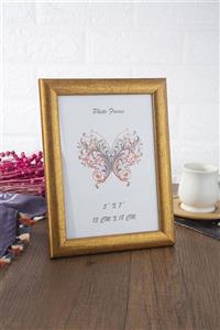 Seniste Dekoratif Resim Çerçevesi Tekli-13x18 Gold Ayarlanabilir Ayaklı - Duvara Asılabilir