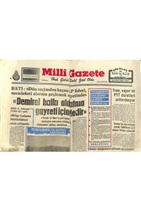 Gökçe Koleksiyon Milli Gazete Gazetesi 17 Nisan 1974 - Bir Milyon Ton Demir Çelik Ithal Ediliyor